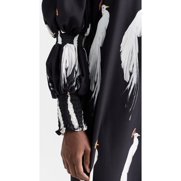 The Lulo Project Made To Lounge Dress Makeda Tunic Black Peacock Size X-Small - Picture 3 of 15